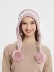 Белый шапка женская подрастковая  детская вязаная