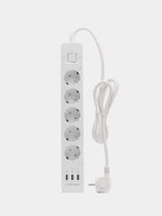 Сетевой фильтр Harper UCH-530, 1.5 метра, 5 розеток, 3 USB, 4000 Вт