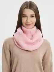 Розовый снуд-шарф, утепленный, хомут
