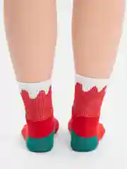 Алый новогодние носки. Носки женские