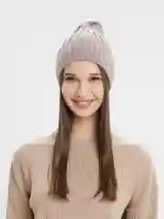 Коричневый шапка бини вязаная, унисекс