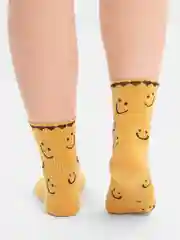 Бронзовый носки женские с принтом "Smile"