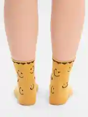 Бронзовый носки женские с принтом "Smile"