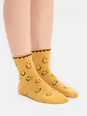 Бронзовый носки женские с принтом "Smile"