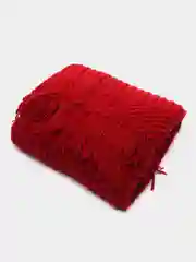Бордовый вязаный плед, покрывало, накидка на диван, кресло, кровать, шерстяной, теплый, одеяло