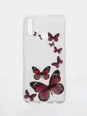 Вишнёвый чехол с единорогами Huawei Honor P40 Lite Nova 6 SE Xiaomi Note 8 10 lite