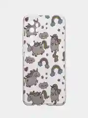 Розовый чехол с единорогами Huawei Honor P40 Lite Nova 6 SE Xiaomi Note 8 10 lite