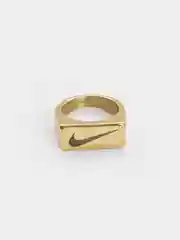 Золотой кольцо-печатка с логотипом Nike, Найк, 2 размера