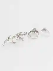 Серебряный набор женских колец, 4 штуки