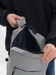 Серый рюкзак для ноутбука, с USB, 15,6 дюймов