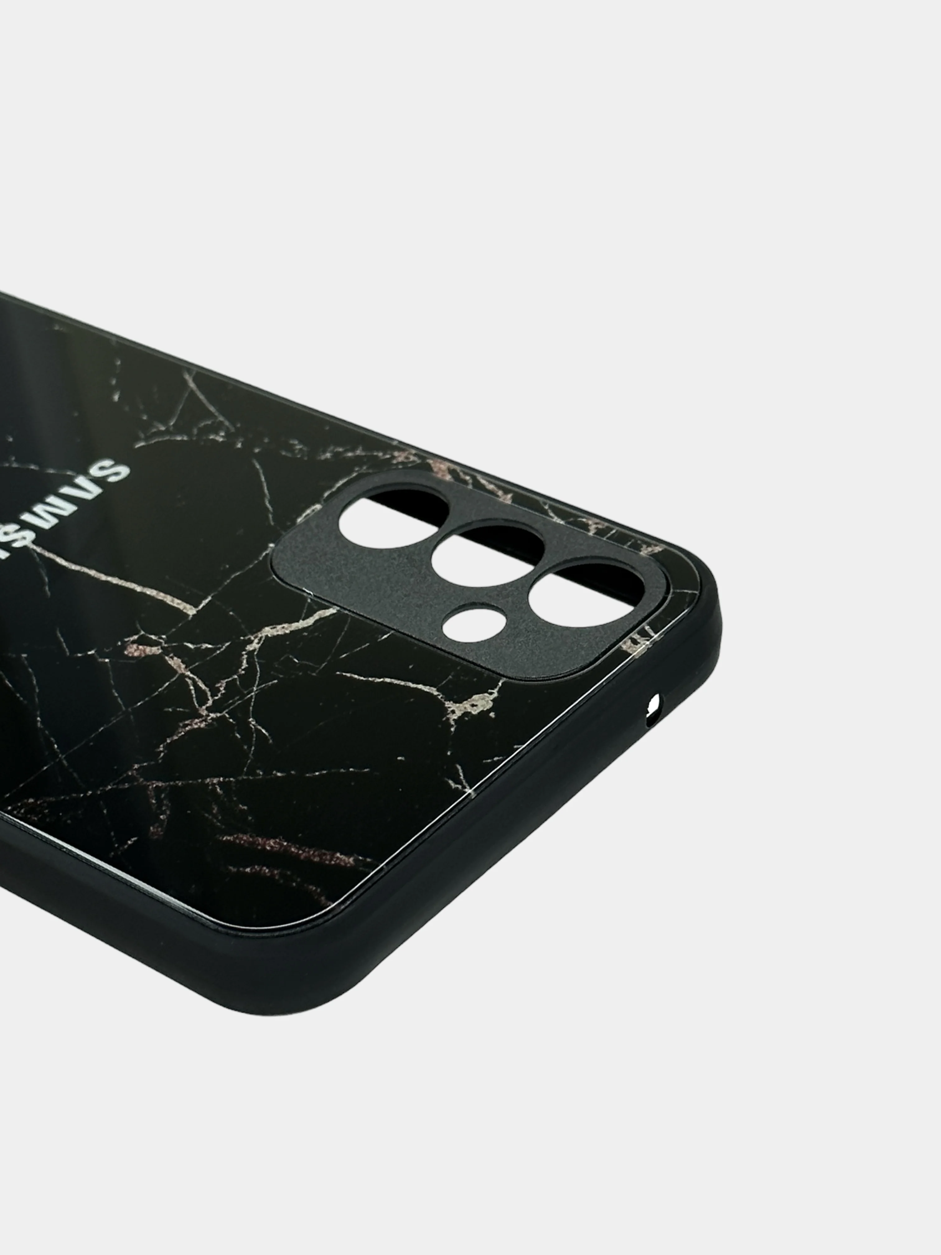Черный чехол для Samsung Galaxy A34 (Самсунг Галакси А34), пластиковый, глянцевый