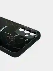 Черный чехол для Samsung Galaxy A34 (Самсунг Галакси А34), пластиковый, глянцевый