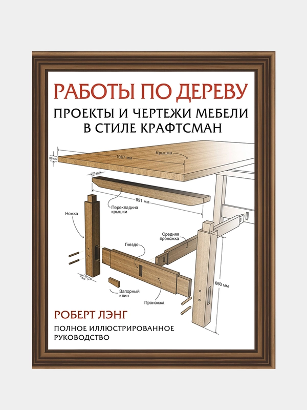 Работы по дереву. Проекты и чертежи мебели в стиле крафтсман, Лэнг Р.