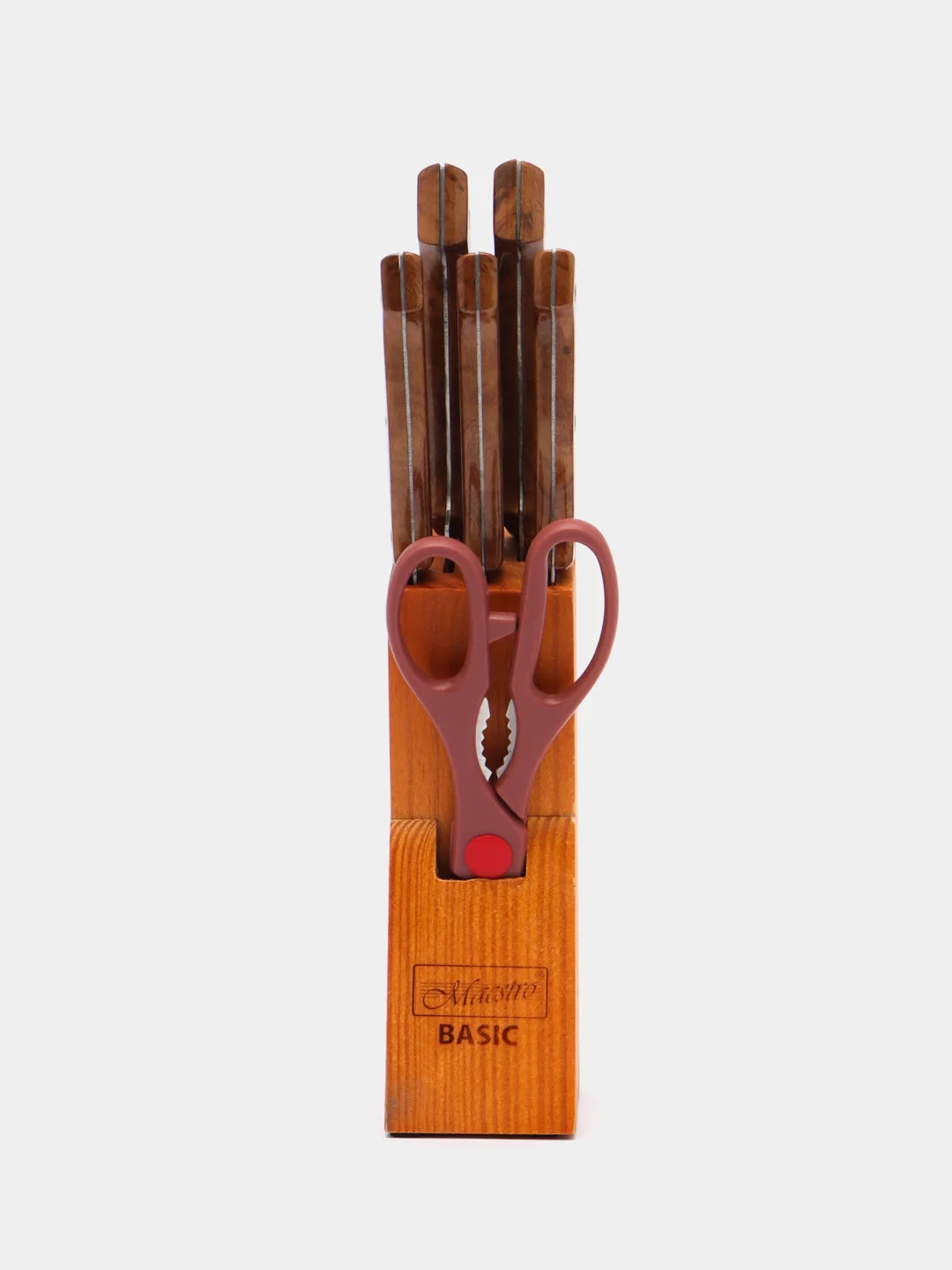 Набор ножей Maestro MR-1404 Basic, деревянные ручки, 7 предметов