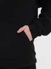 Черный мужской спортивный костюм, на флисе