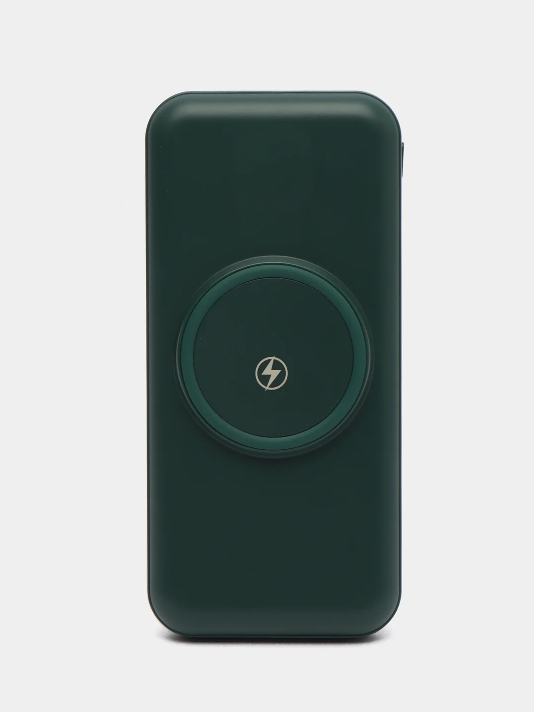 Зеленый внешний Аккумулятор Power Bank  с беспроводной зарядкой Wireless Fast Charging