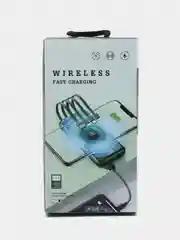 Зеленый внешний Аккумулятор Power Bank  с беспроводной зарядкой Wireless Fast Charging