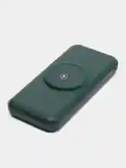 Зеленый внешний Аккумулятор Power Bank  с беспроводной зарядкой Wireless Fast Charging