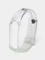 Голубой прозрачный силиконовый ремешок для Xiaomi Mi Band 3 /4 / 5 / 6 / 7 / 8