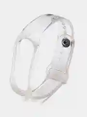 Желтый прозрачный силиконовый ремешок для Xiaomi Mi Band 3 /4 / 5 / 6 / 7 / 8