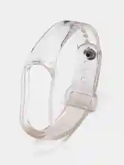 Розовый прозрачный силиконовый ремешок для Xiaomi Mi Band 3 /4 / 5 / 6 / 7 / 8