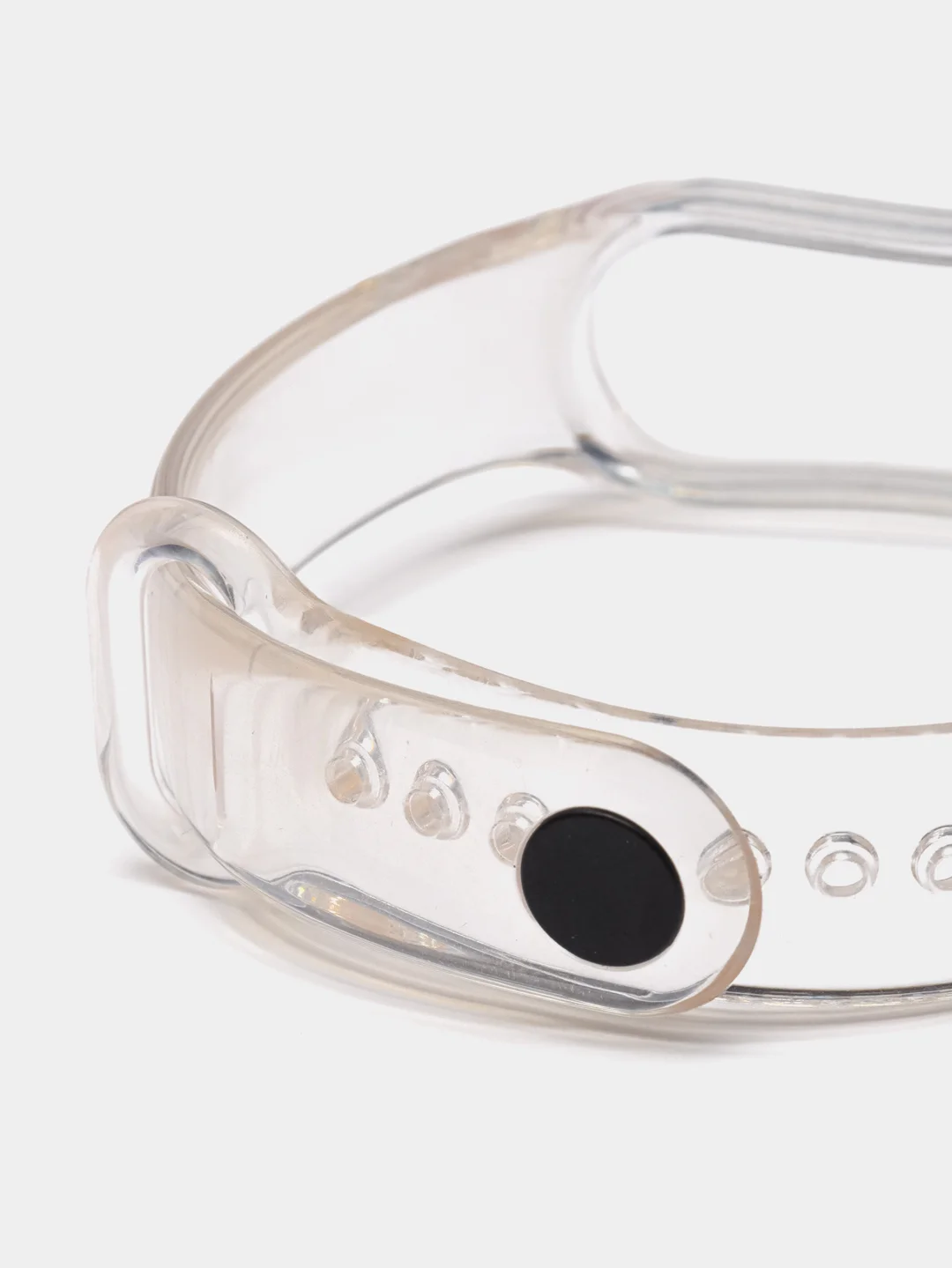 Розовый прозрачный силиконовый ремешок для Xiaomi Mi Band 3 /4 / 5 / 6 / 7 / 8