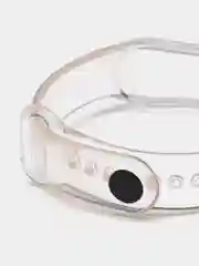 Розовый прозрачный силиконовый ремешок для Xiaomi Mi Band 3 /4 / 5 / 6 / 7 / 8
