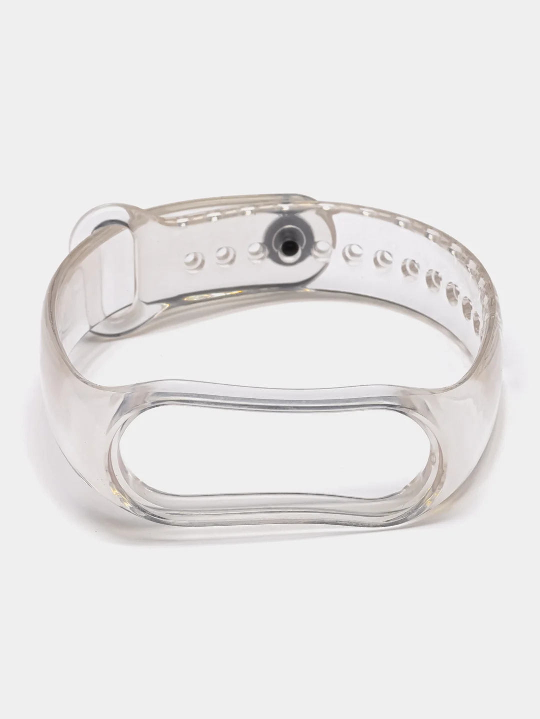 Розовый прозрачный силиконовый ремешок для Xiaomi Mi Band 3 /4 / 5 / 6 / 7 / 8