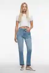 Голубой джинсы женские mom fit летние светлые с высокой посадкой женские Befree