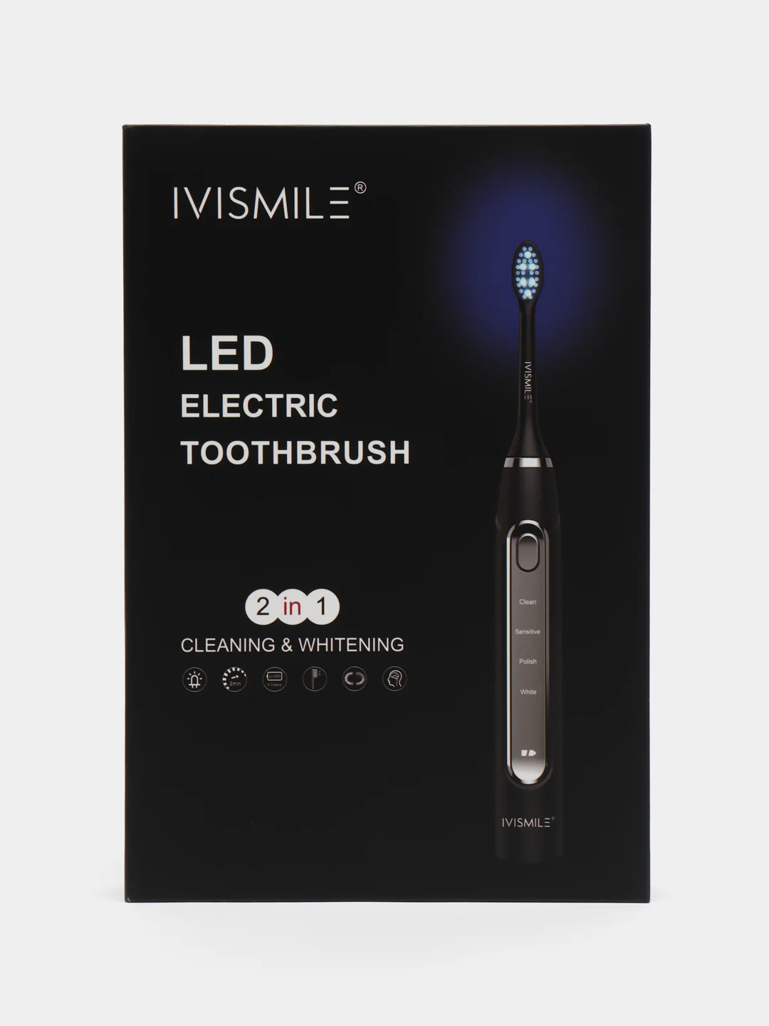 Звуковая зубная щетка Ivismile IVI-3, с LED технологией отбеливания, ионизация