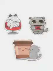 Алый наклейки стикеры "Котики", стикерпак 50 штук, набор