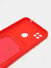 Красный чехол Xiaomi Redmi 9C / 9C NFC / 10A (Сяоми Редми 9С, 10А) с карманом для карт