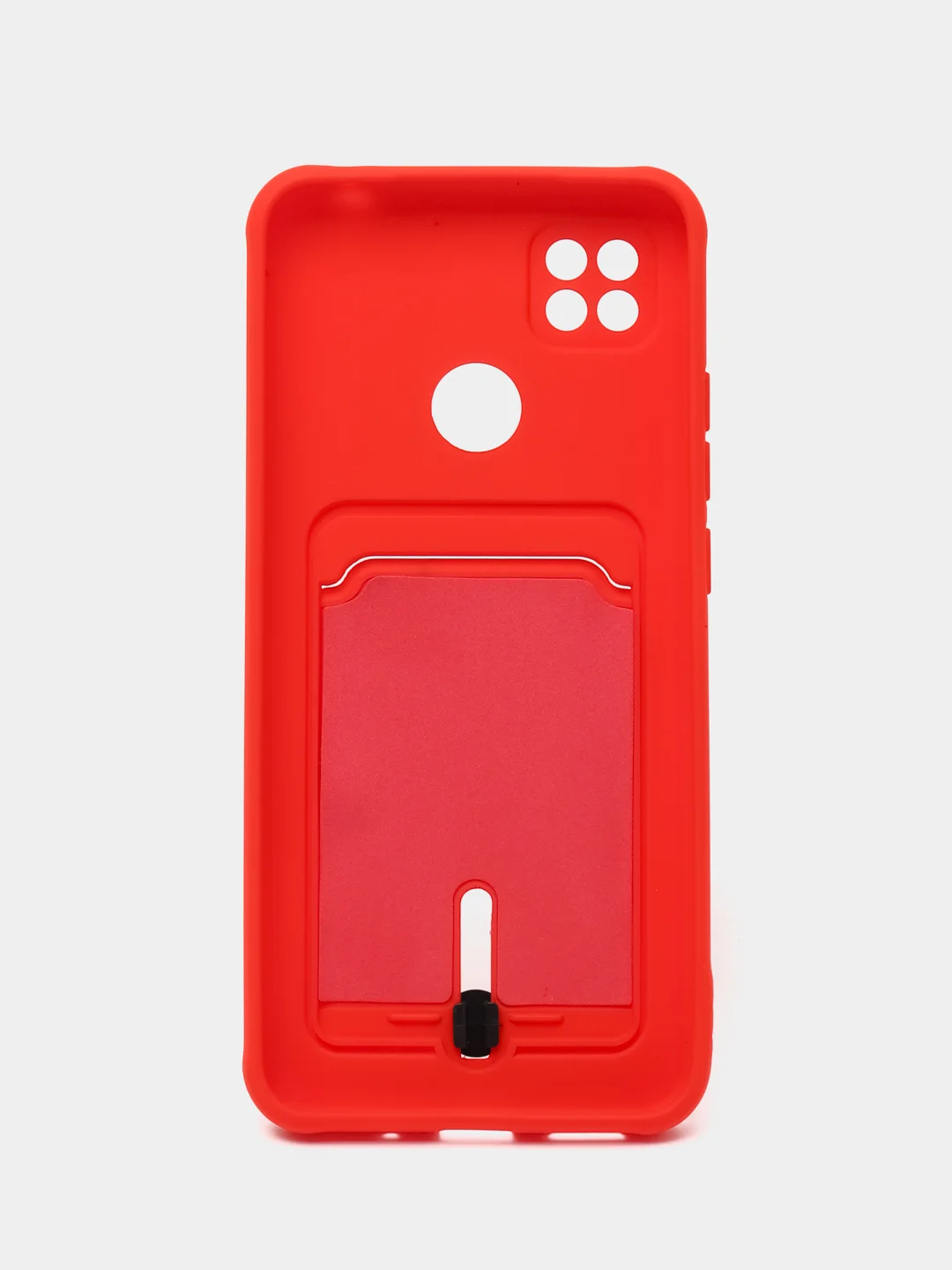 Красный чехол Xiaomi Redmi 9C / 9C NFC / 10A (Сяоми Редми 9С, 10А) с карманом для карт
