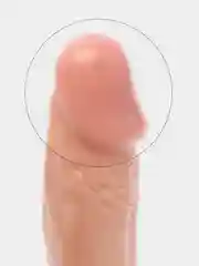 Бежевый фаллоимитатор мини, на присоске, 18+