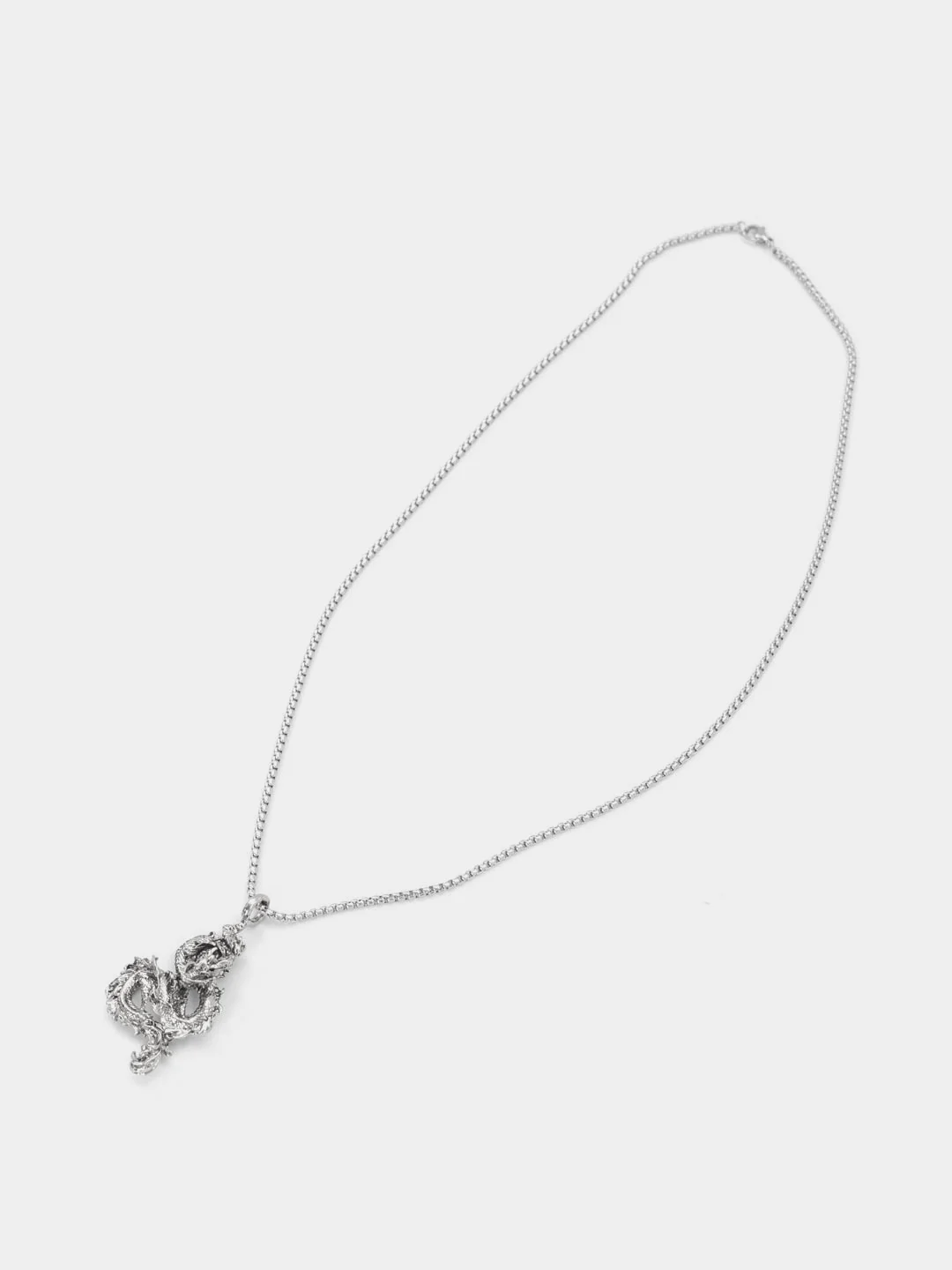 Серебряный кулон ожерелье "Дракон", унисекс
