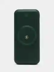 Зеленый внешний Аккумулятор Power Bank  с беспроводной зарядкой Wireless Fast Charging