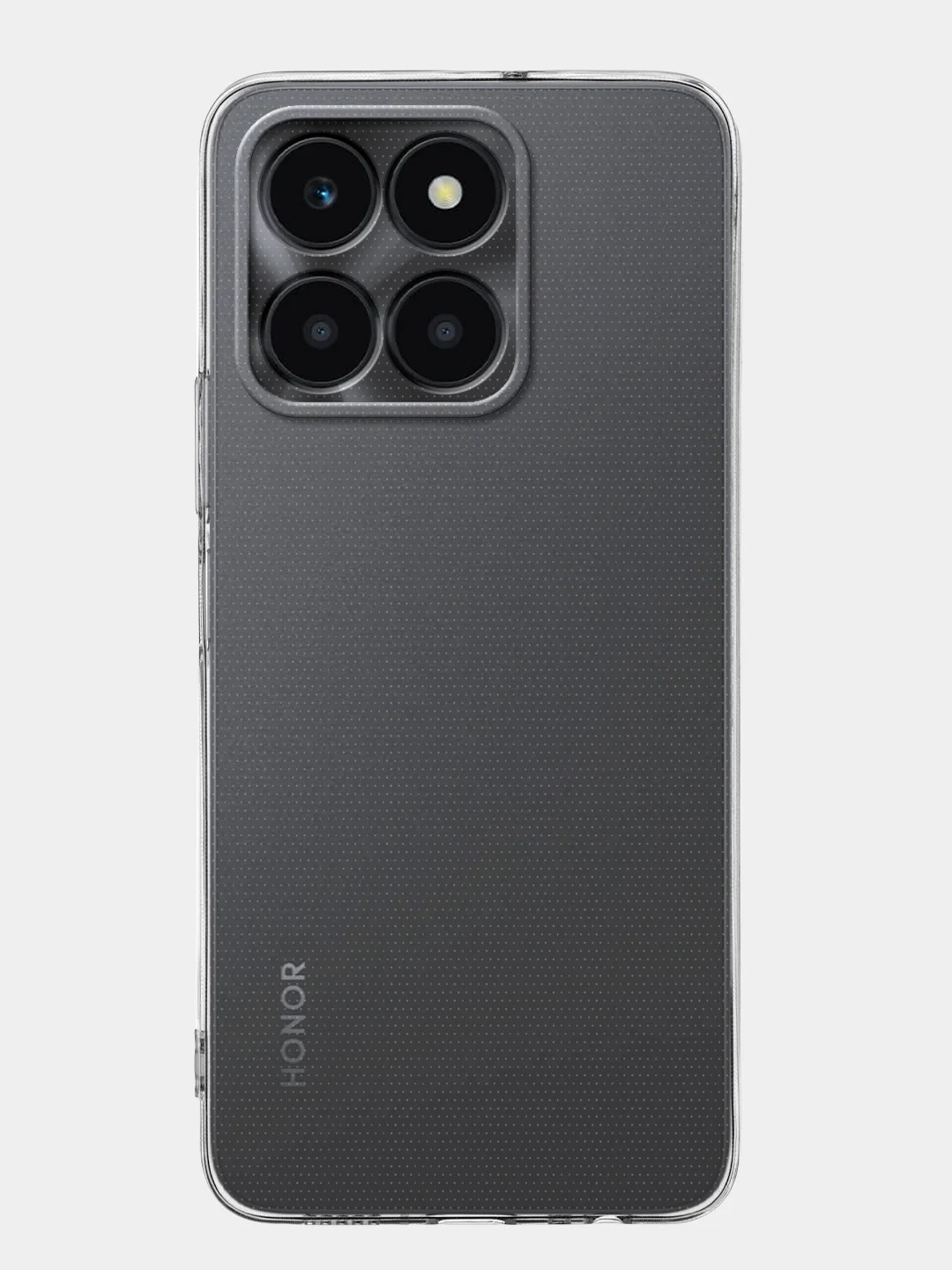 Прозрачный чехол для Honor X6a матовый, прозрачный Broscorp, силиконовый, с защитой камер