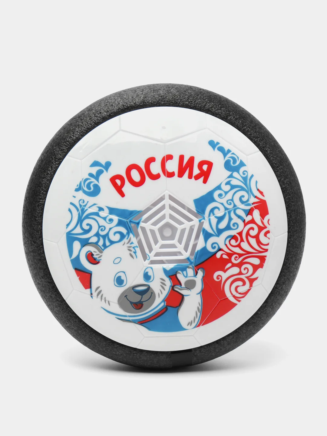 Черный аэромяч, мяч на воздушной подушке (17 см), аэрофутбол
