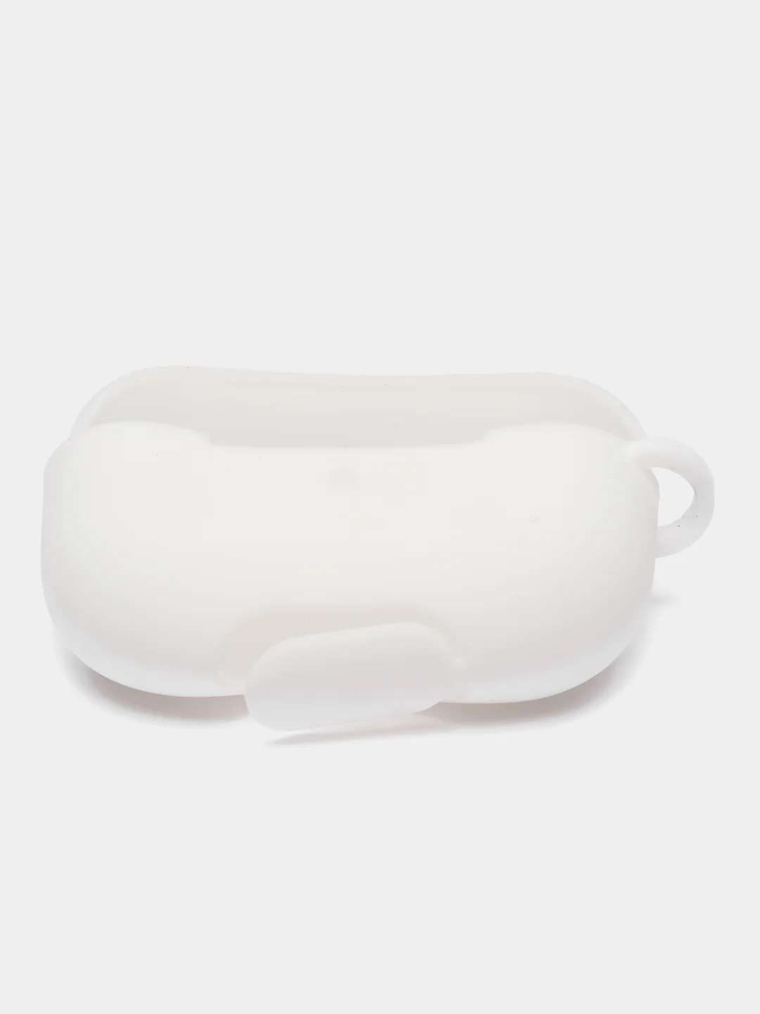 Белый чехол для наушников Apple Airpods Pro, с карабином, силиконовый