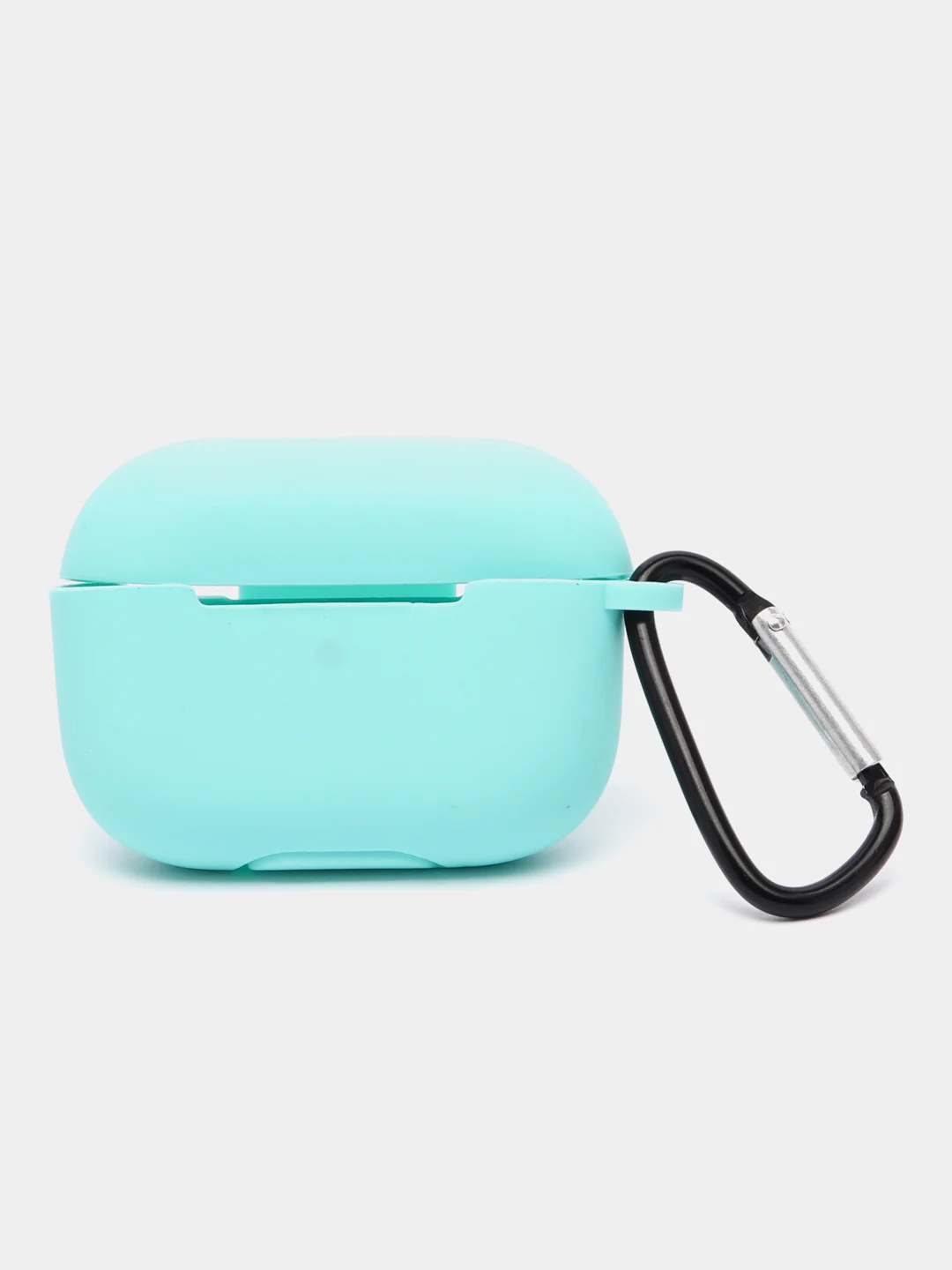 Бирюзовый чехол для наушников Apple Airpods Pro, с карабином, силиконовый