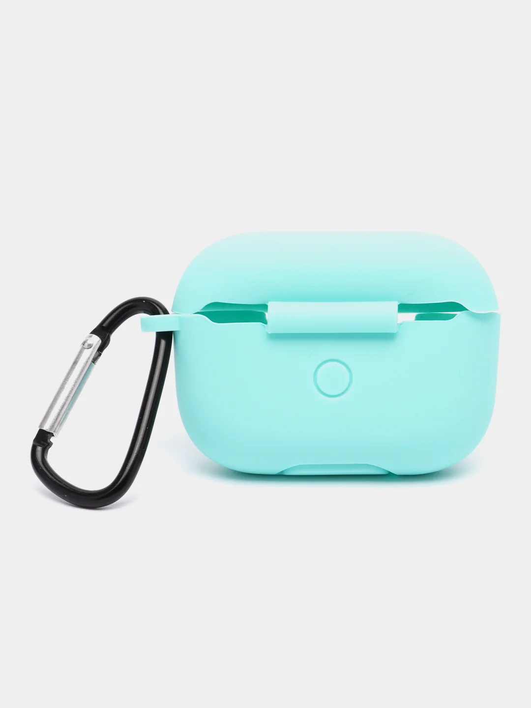 Бирюзовый чехол для наушников Apple Airpods Pro, с карабином, силиконовый