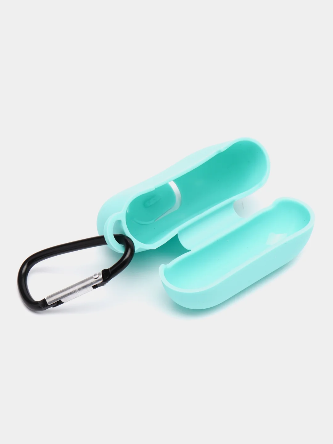 Бирюзовый чехол для наушников Apple Airpods Pro, с карабином, силиконовый
