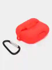 Красный чехол для наушников Apple Airpods Pro, с карабином, силиконовый