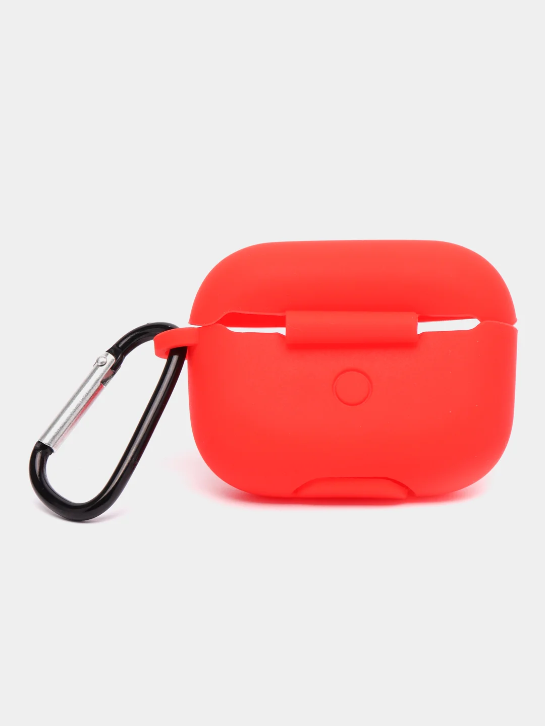 Красный чехол для наушников Apple Airpods Pro, с карабином, силиконовый