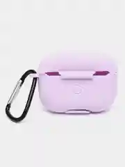 Лавандовый чехол для наушников Apple Airpods Pro, с карабином, силиконовый