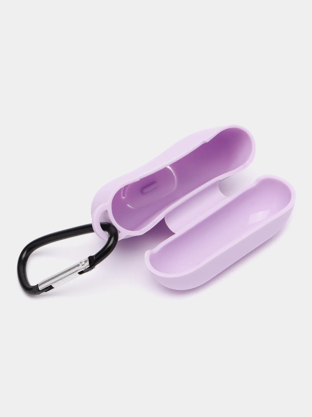 Лавандовый чехол для наушников Apple Airpods Pro, с карабином, силиконовый