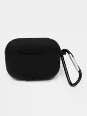 Черный чехол для наушников Apple Airpods Pro, с карабином, силиконовый