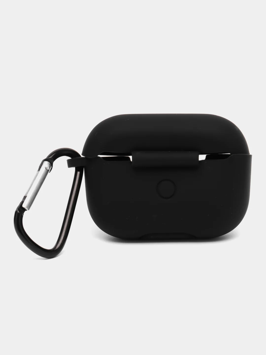 Черный чехол для наушников Apple Airpods Pro, с карабином, силиконовый