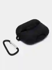 Черный чехол для наушников Apple Airpods Pro, с карабином, силиконовый