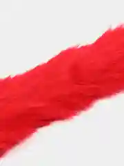 Красный металлическая анальная пробка с хвостом